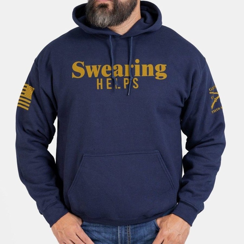 Swearing Helps Hoodie – Navy Small