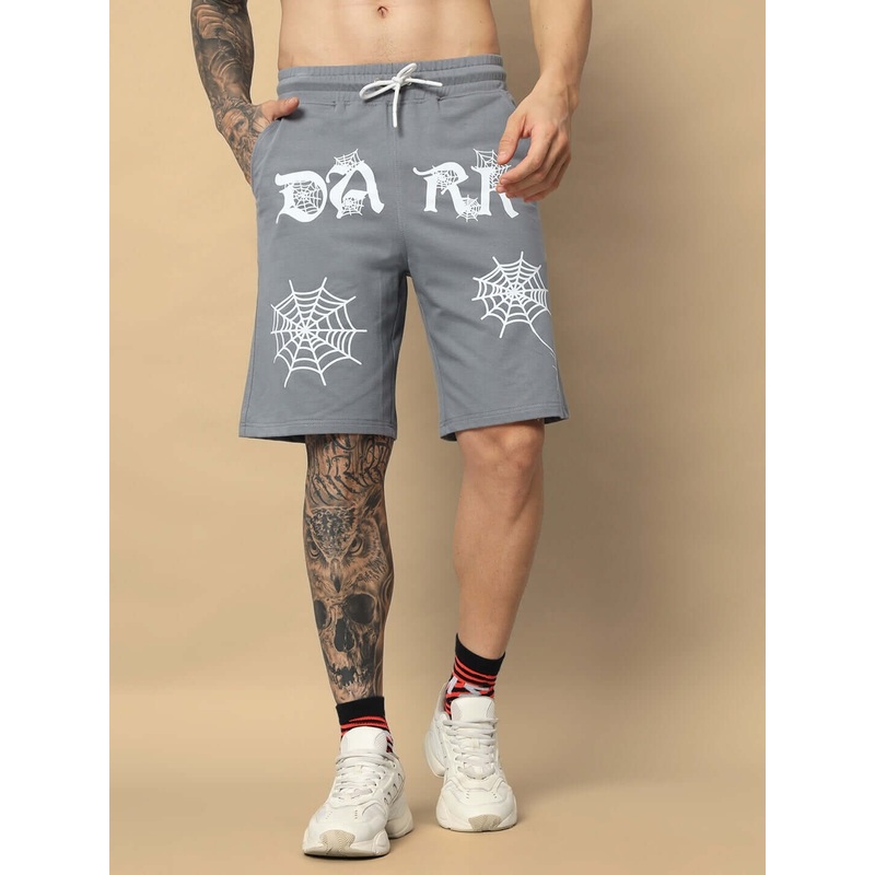 DARK WEB REGULAR FIT SHORTS GREY XS