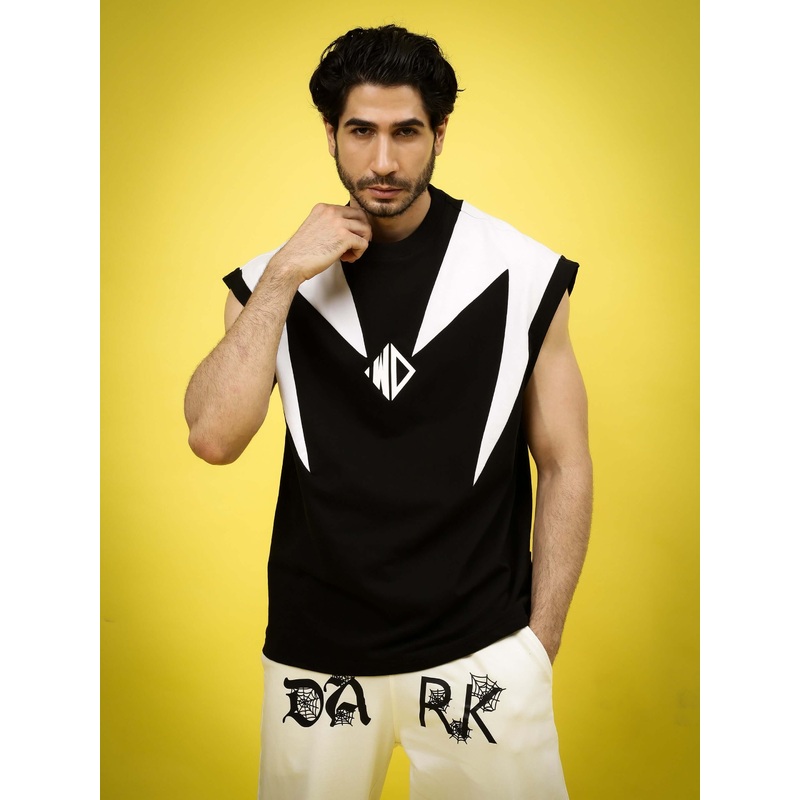 DINO THUNDER OVER-SIZED T-SHIRT BLACK XS