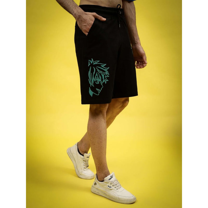 KAKASHI REGULAR FIT SHORTS BLACK XS