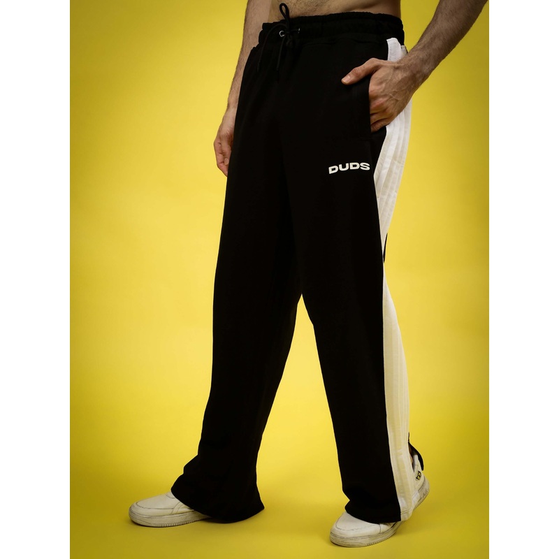 REGAL BAGGY JOGGERS BLACK WHITE XS