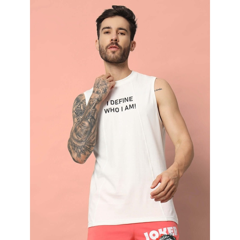 WHO I AM GYM T-SHIRT OFF WHITE XS