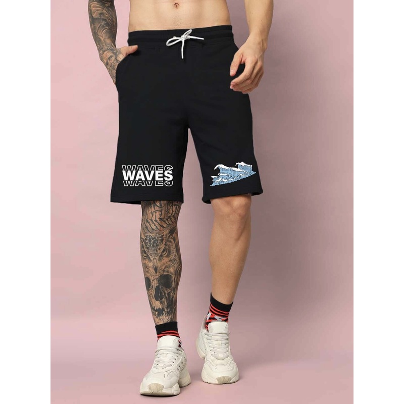 3D WAVES REGULAR FIT SHORTS BLACK XS