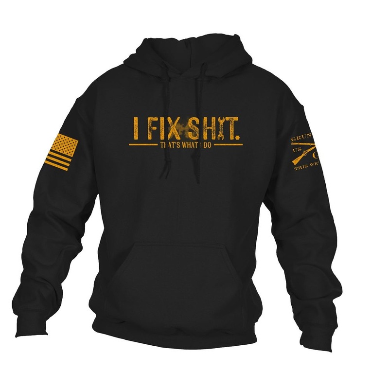 I Fix Sh*t Hoodie – Black Small