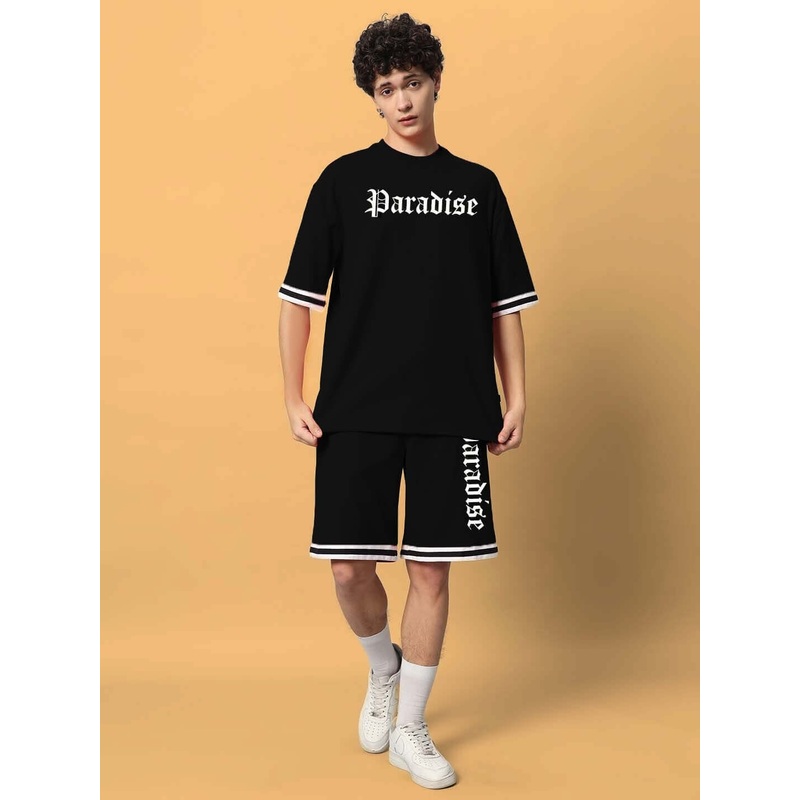 PARADISE COLORBLOCK CO-ORD SET BLACK XS