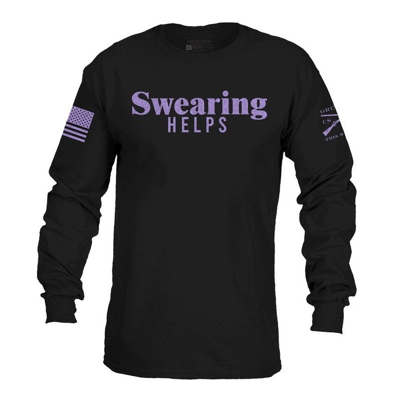 Swearing Helps Long Sleeve – Black Small