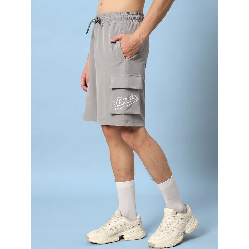 BRAWNY CARGO POLYESTER SHORTS GREY XS