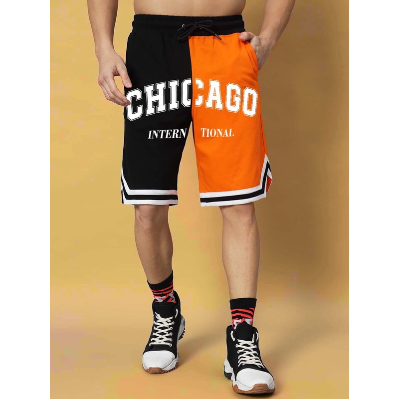 CHICAGO REGULAR FIT SHORTS ORANGE BLACK XS