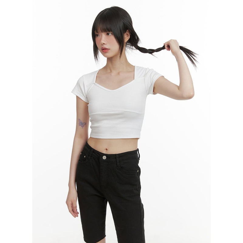 Cotton Blossom Crop Top CY414 White S/M