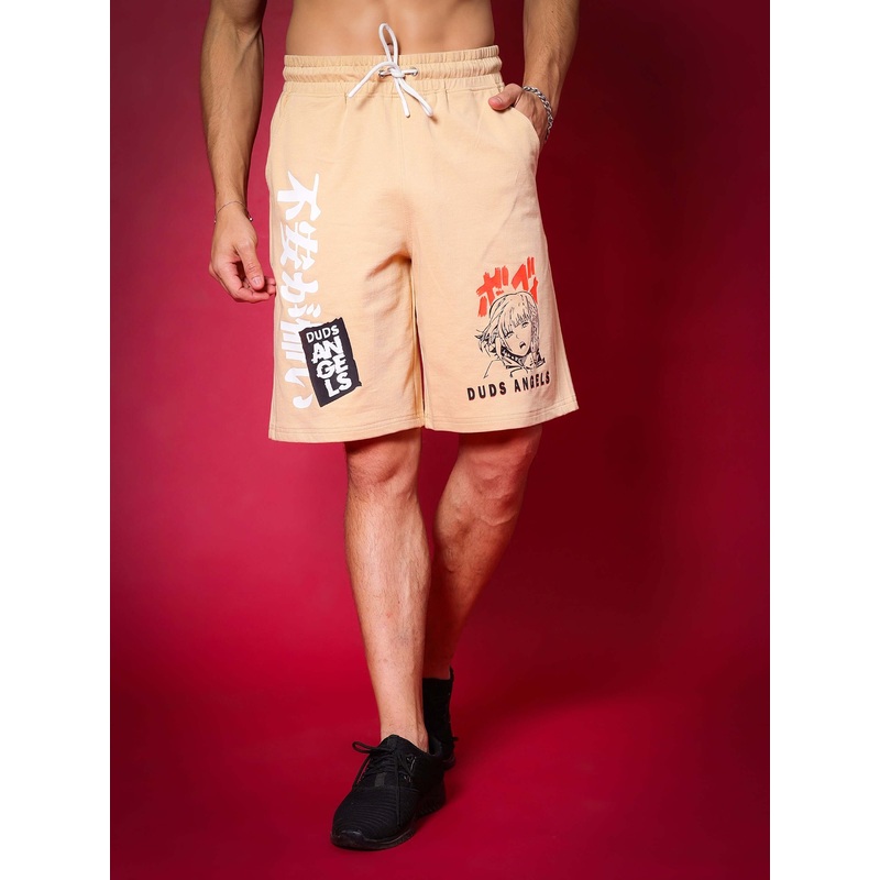 DUDS ANIME GIRL REGULAR FIT SHORTS LIGHT ORANGE XS