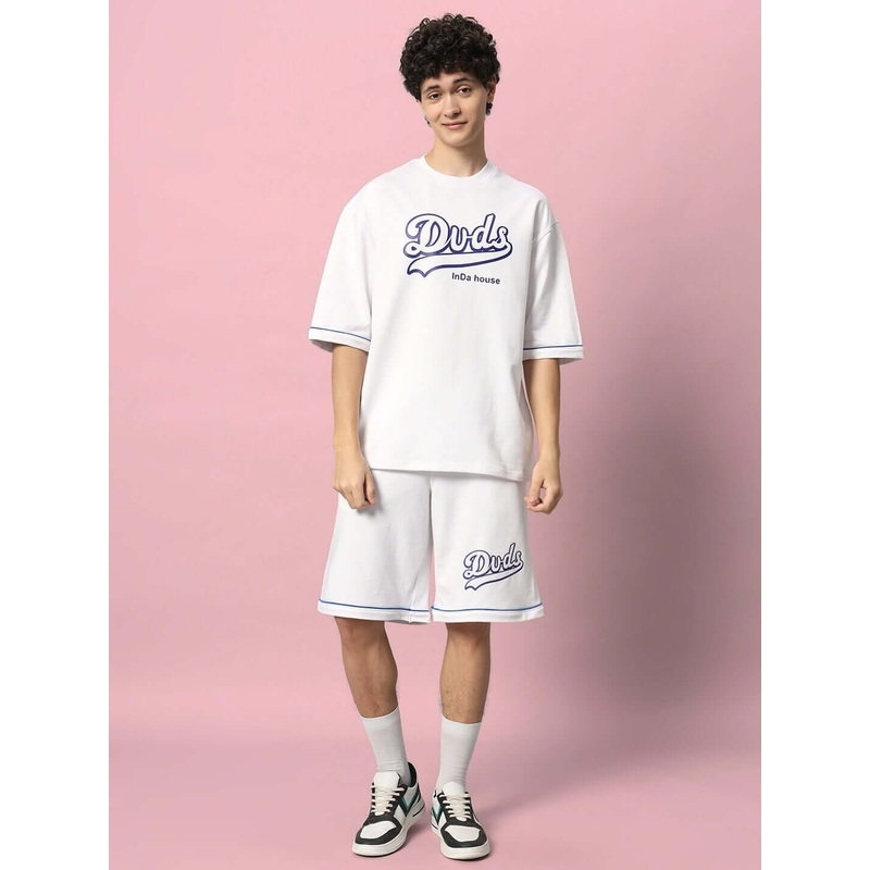 DUDS INDA HOUSE COLORBLOCK CO-ORD SET WHITE XS