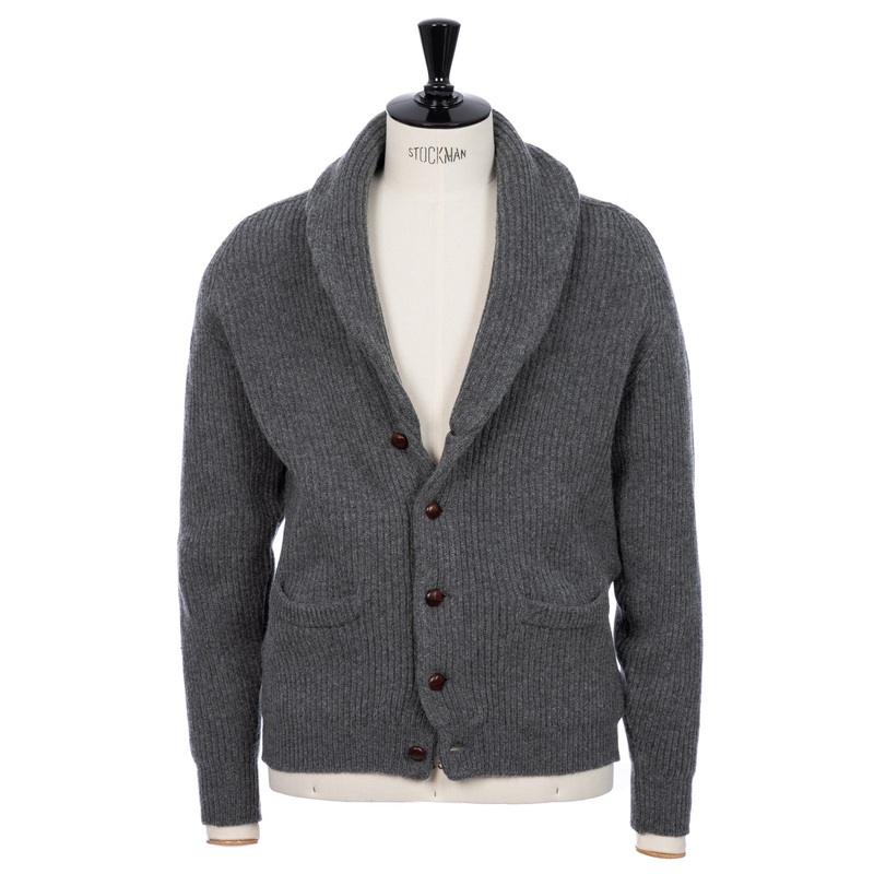 MJ Exclusive: Shawl Cardigan “Iconic-Shawl” made from the finest Scottish Lambswool – 6 Ply S