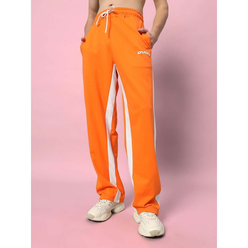 SIDE SEAM BAGGY COTTON JOGGER ORANGE XS