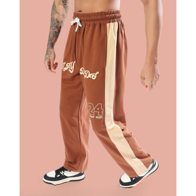 DUDS PLAY BAGGY JOGGERS BROWN BEIGE XS