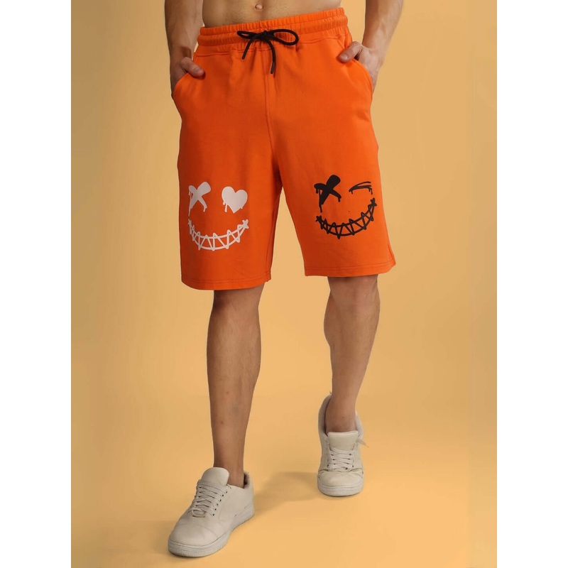 EVIL SMILE REGULAR FIT SHORTS ORANGE XS