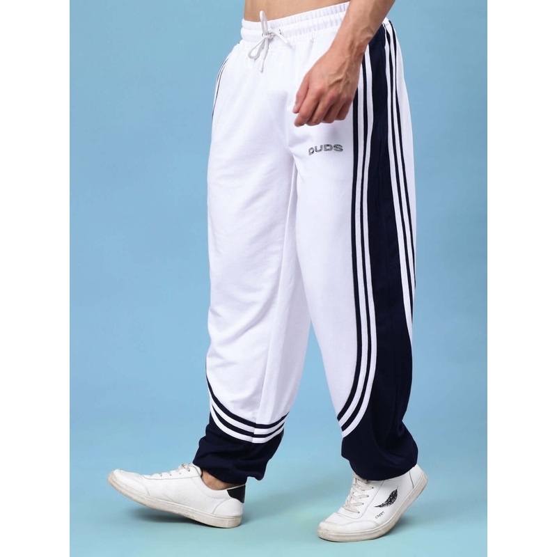 FRENZY CURVE CONTRAST JOGGERS WHITE NAVY XS