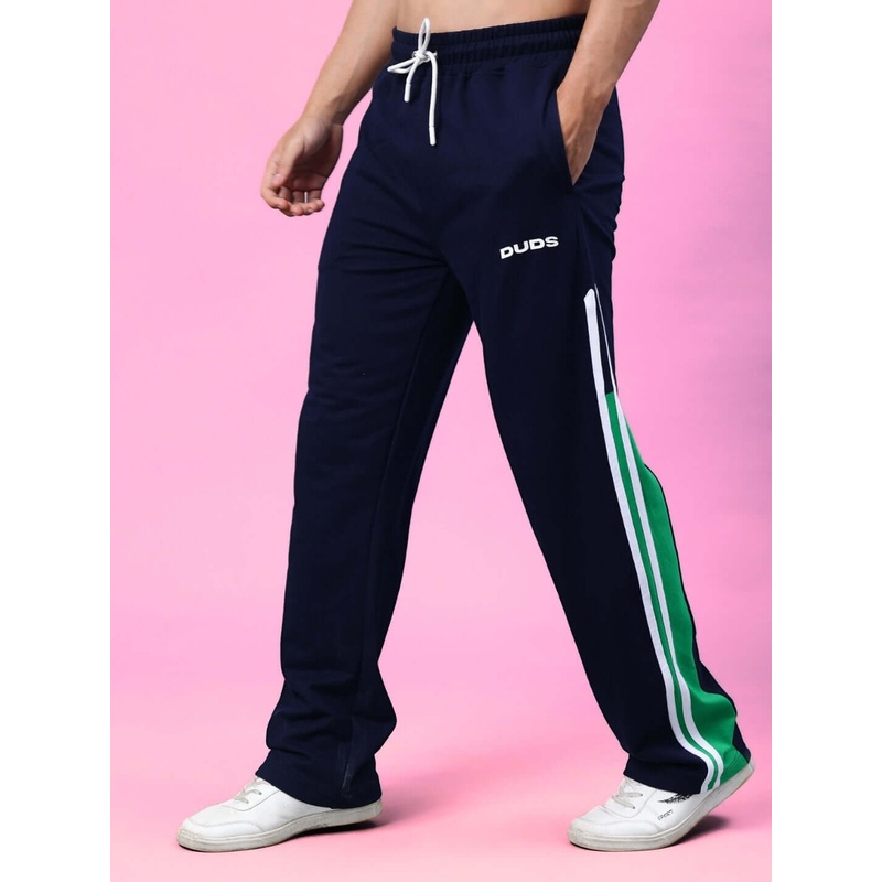 HOOFER CONTRAST JOGGERS NAVY BLUE GREEN XS