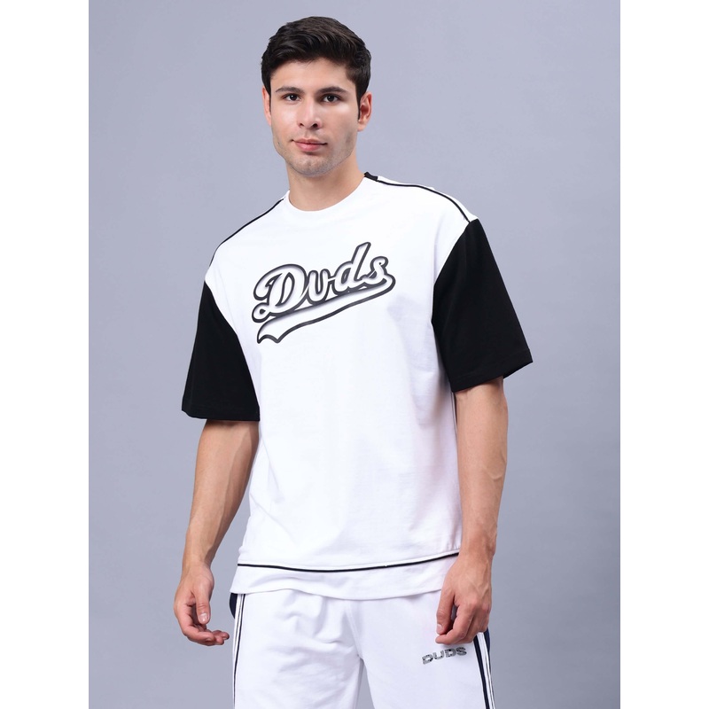 HUNK OVER-SIZED T-SHIRT WHITE BLACK XS