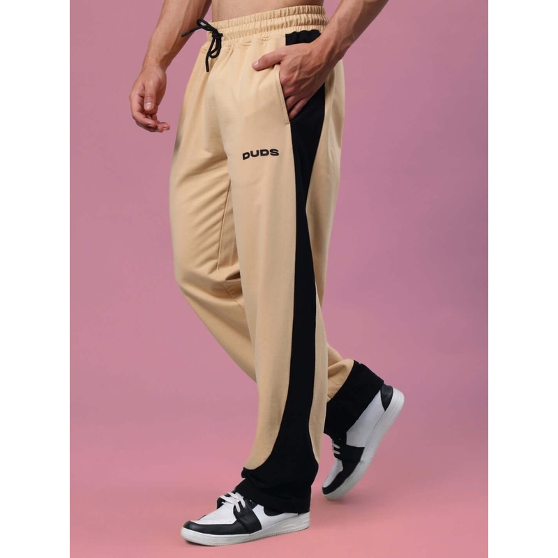HURTLE BAGGY JOGGERS BEIGE BLACK XS