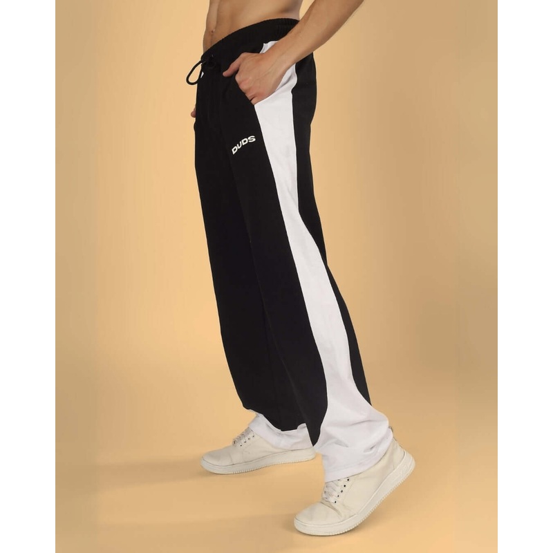 HURTLE BAGGY JOGGERS BLACK WHITE XS