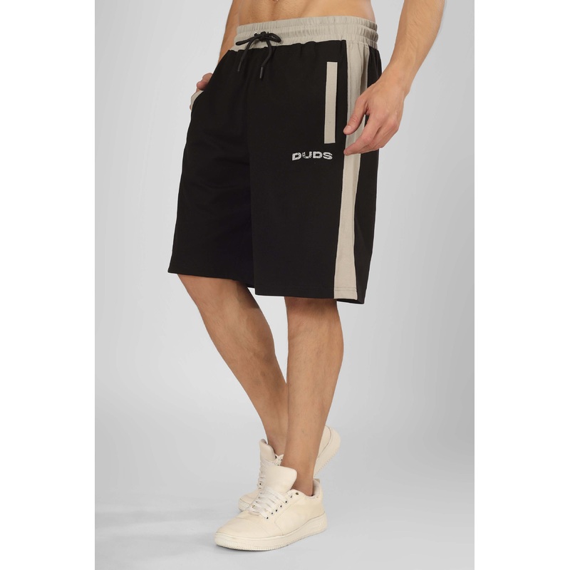 PLUTO CONTRAST REGULAR FIT SHORTS BLACK XS