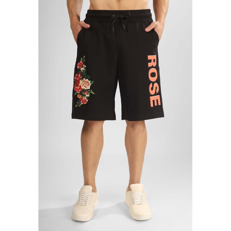 ROSE REGULAR FIT COTTON SHORTS BLACK XS