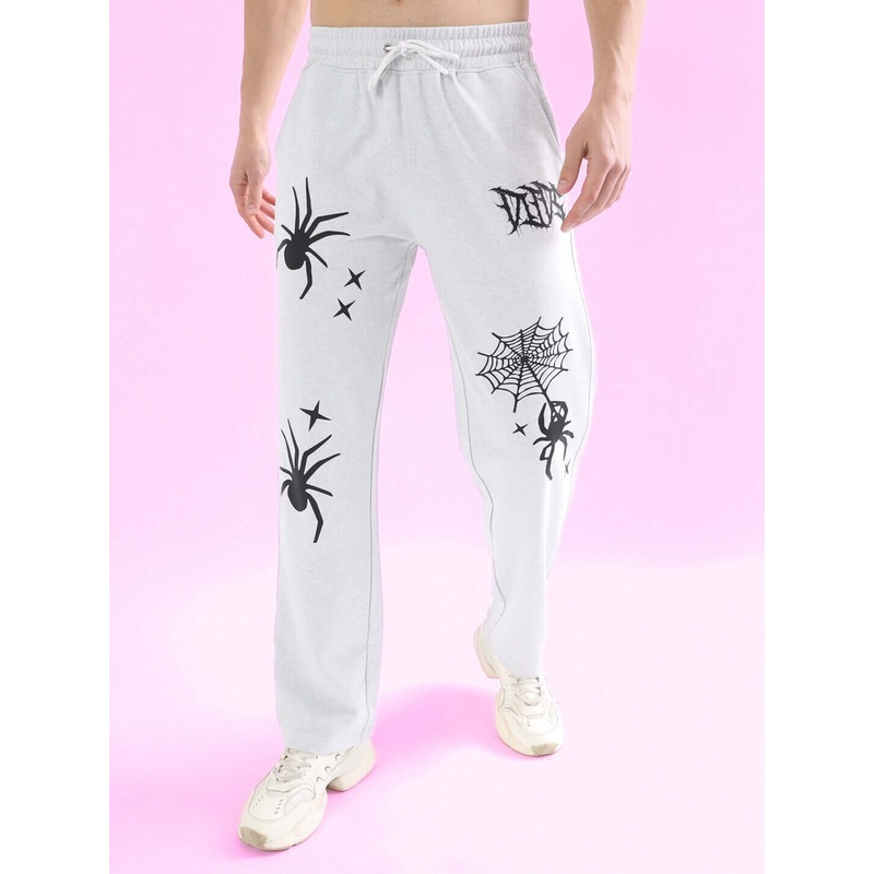 SPIDER WEBBED RELAXED JOGGER LIGHT GREY XS