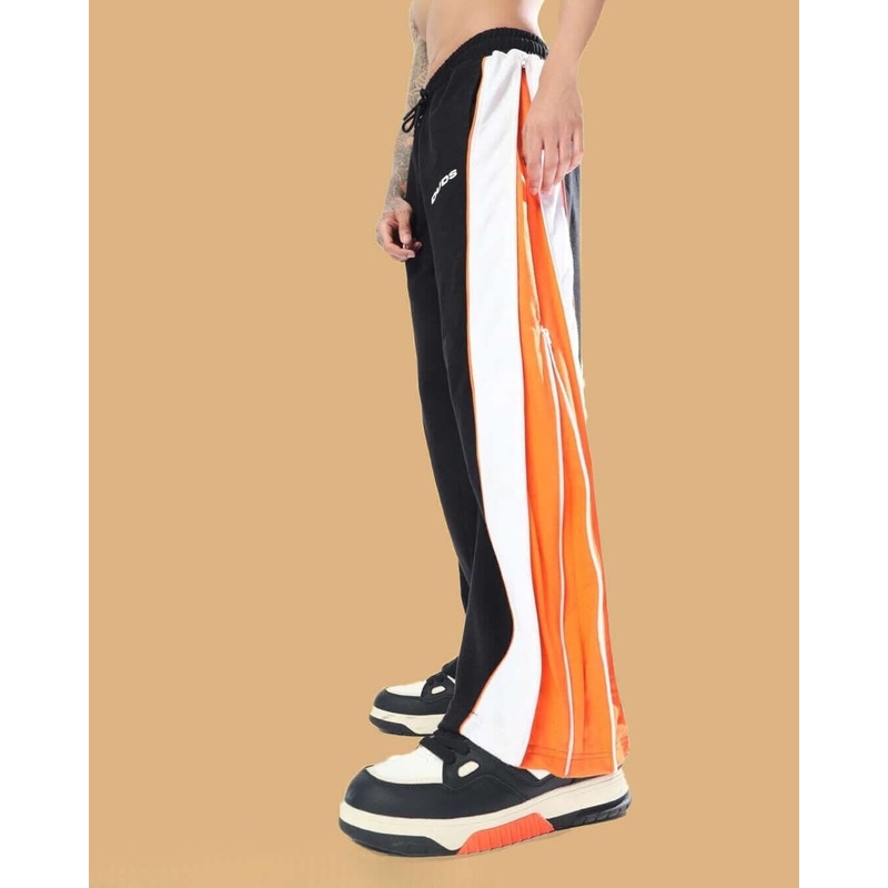 TRIUMPH MULTI ZIPPER JOGGERS BLACK ORANGE XS