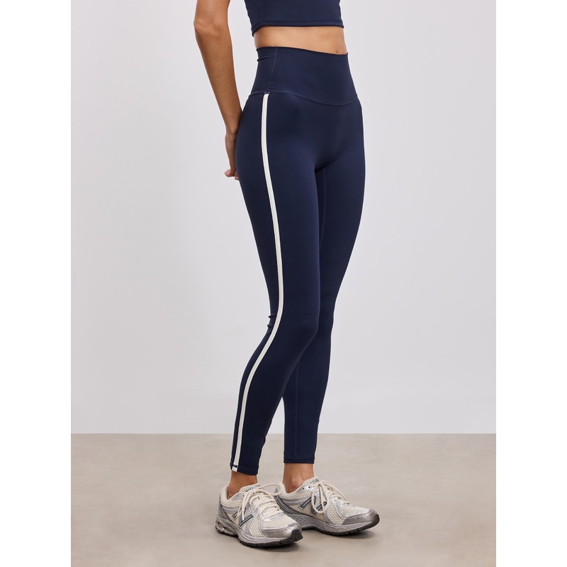 Womens Contrast Piping Active Legging in Navy XXS (4) Navy
