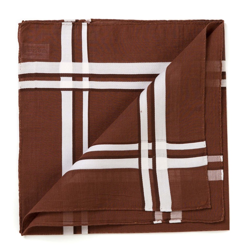 Brown Handkerchief “Picasso” made of pure Cotton – hand-rolled