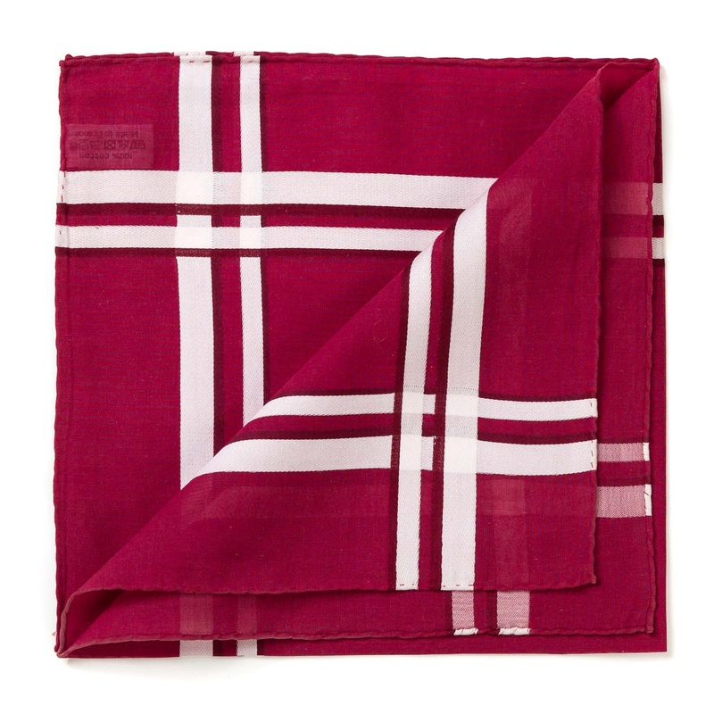 Burgundy Handkerchief “Picasso” made of pure Cotton – hand-rolled