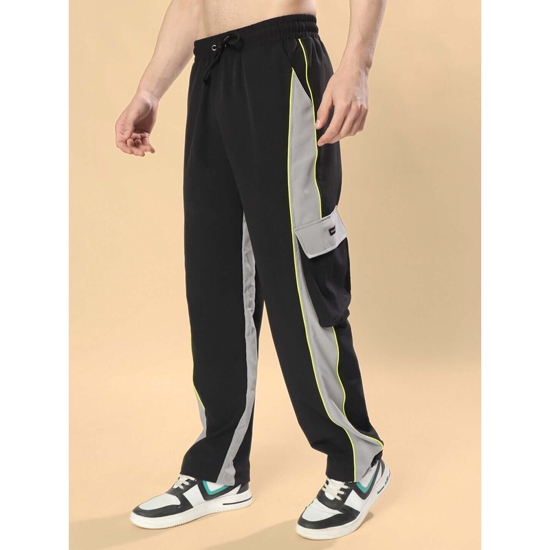 CRAZY RELAXED FIT CARGO PANTS BLACK GREY XS