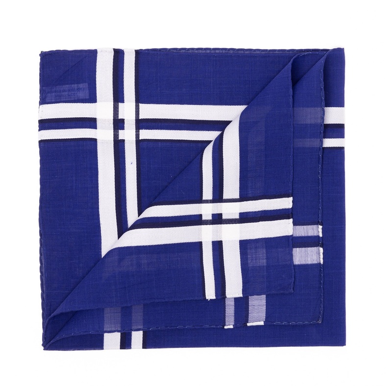 Ink Blue Handkerchief “Picasso” made of pure Cotton – hand-rolled
