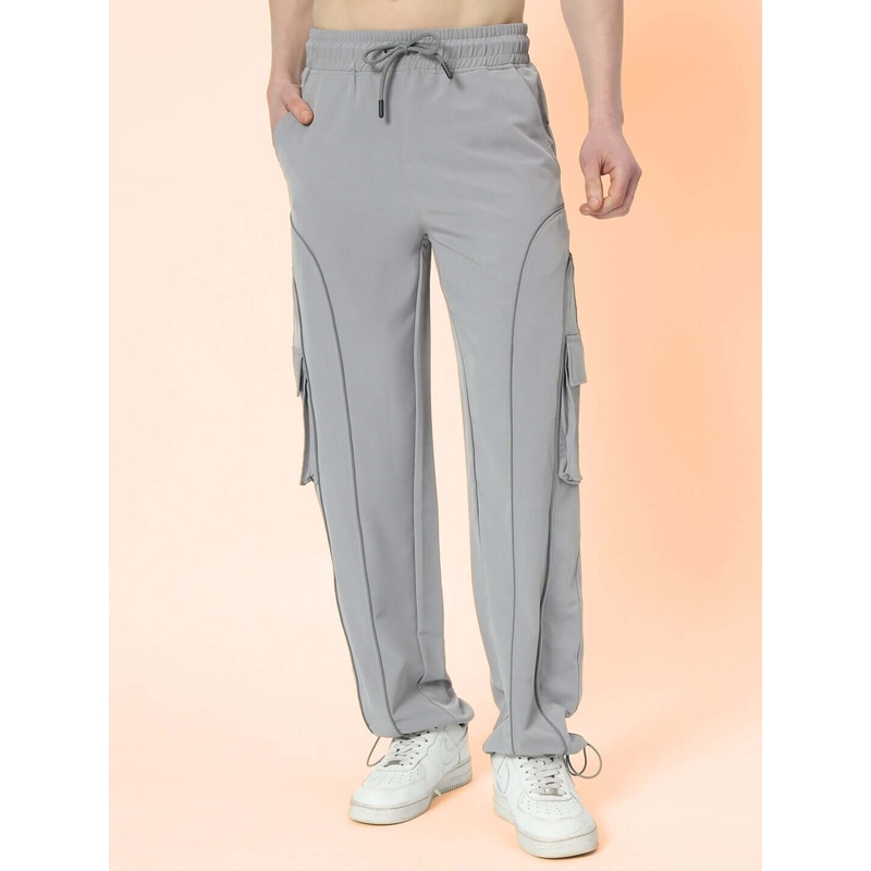 RAY REFLECTOR PARACHUTE CARGO PANTS GREY XS