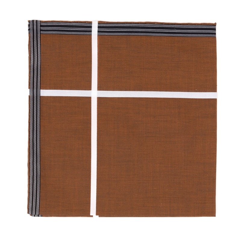 Rust Brown Handkerchief “Socotra” made of fine Cotton – hand-rolled