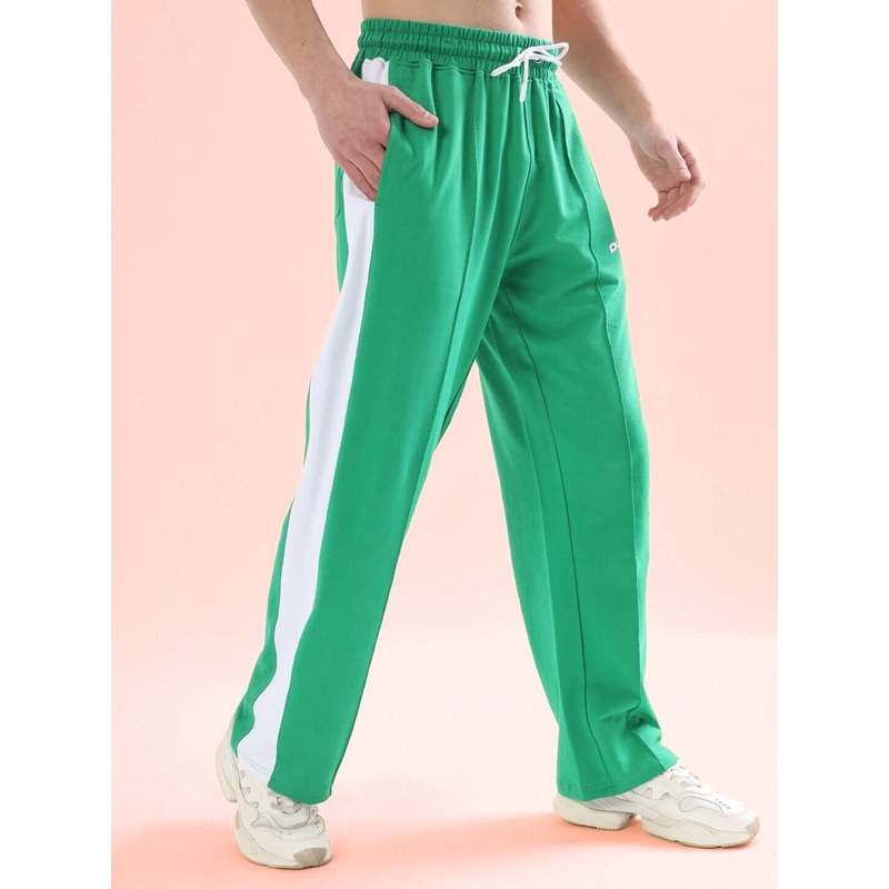 SIDE SEAM PLATED JOGGERS GREEN XS