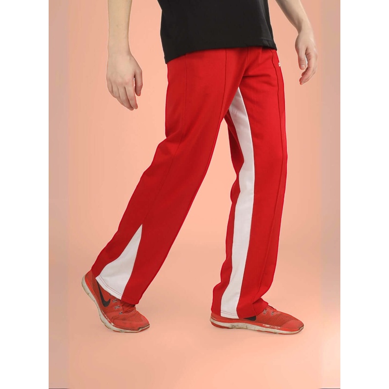 FLOPPY FLARED CONTRAST JOGGERS RED XS