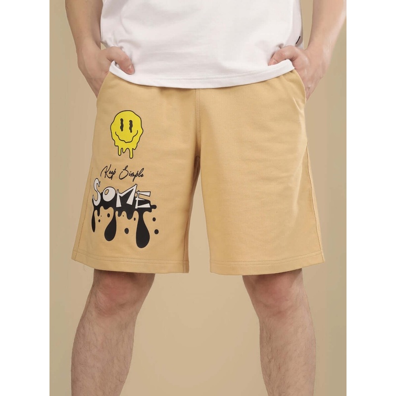 KEEP SIMPLE SOME REGULAR FIT SHORTS BEIGE XS