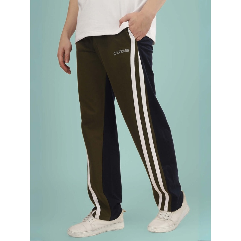 SKATER KOREAN BAGGY JOGGERS OLIVE NAVY XS