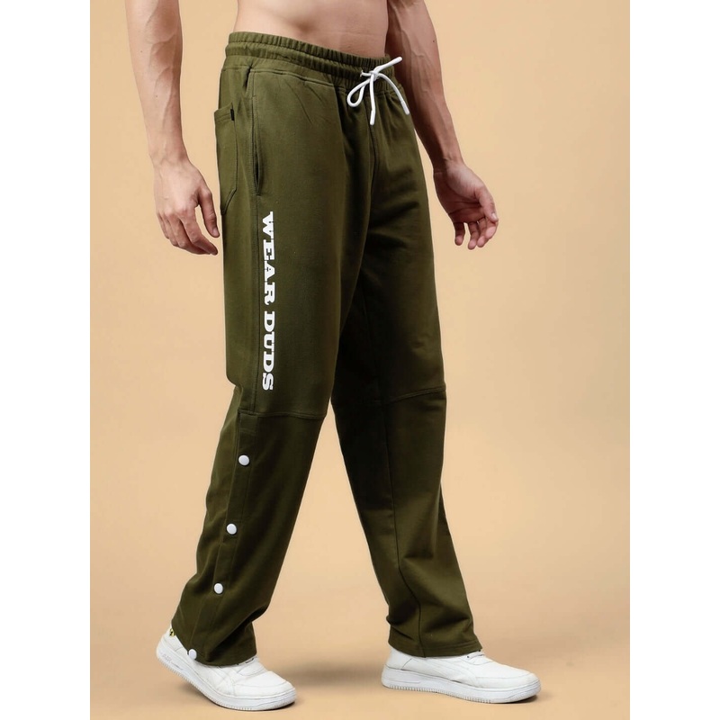 DUDS COTTON RACER JOGGERS OLIVE GREEN XS