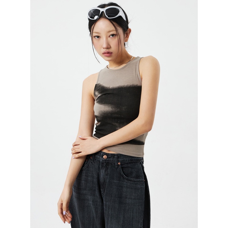 Graphic Tank Top CM324 White S/M