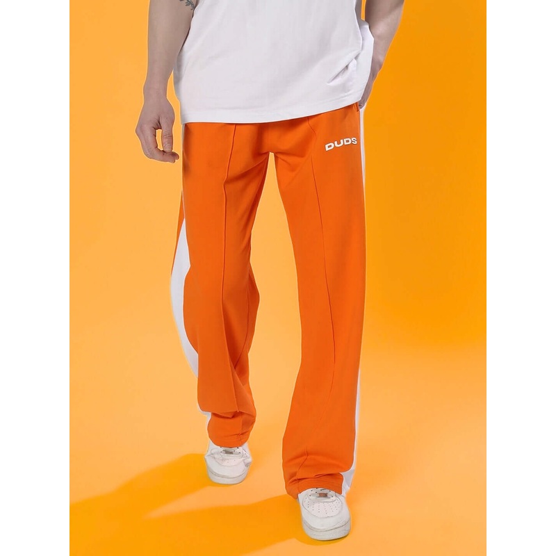 SIDE SEAM PLATED JOGGERS ORANGE XS