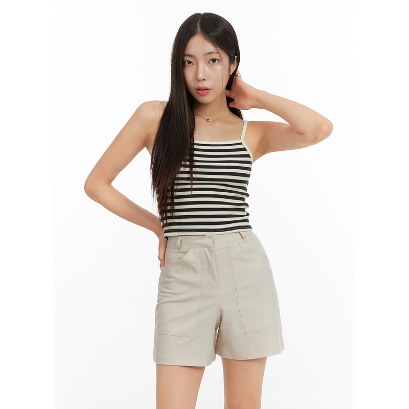 Stripe Cami Top OA429 Black S/M