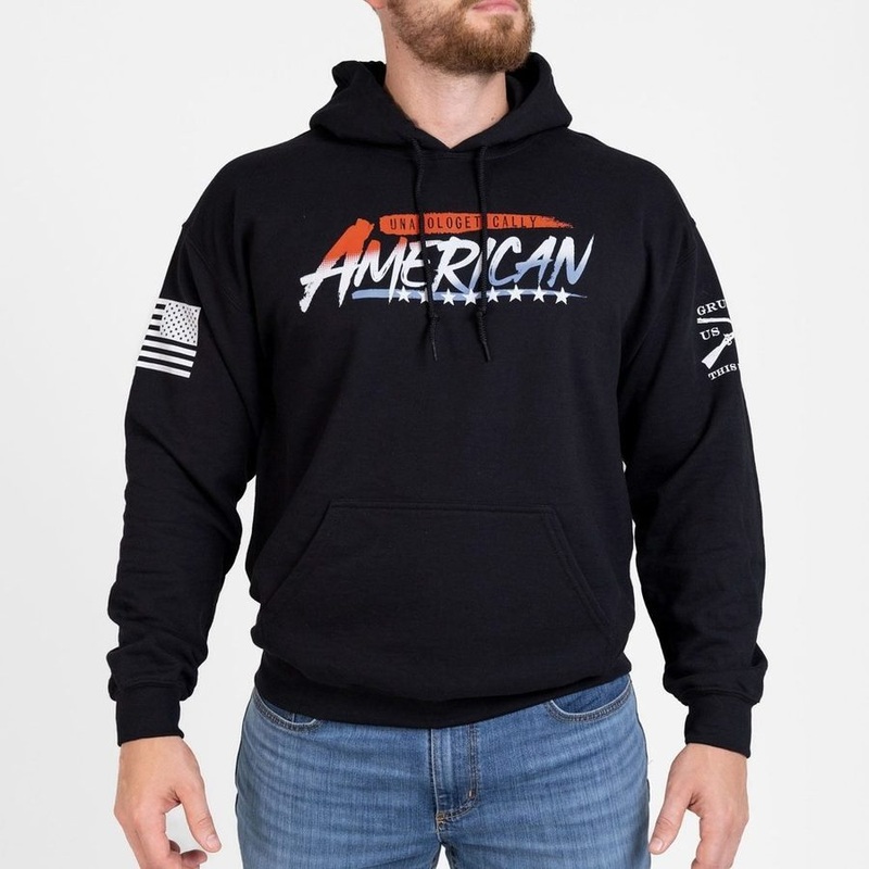 Unapologetically American Hoodie – Black Small