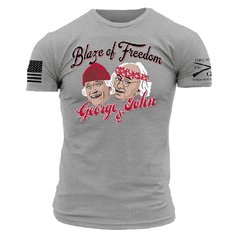 Blaze of Freedom T-Shirt – Dark Heather Gray Small