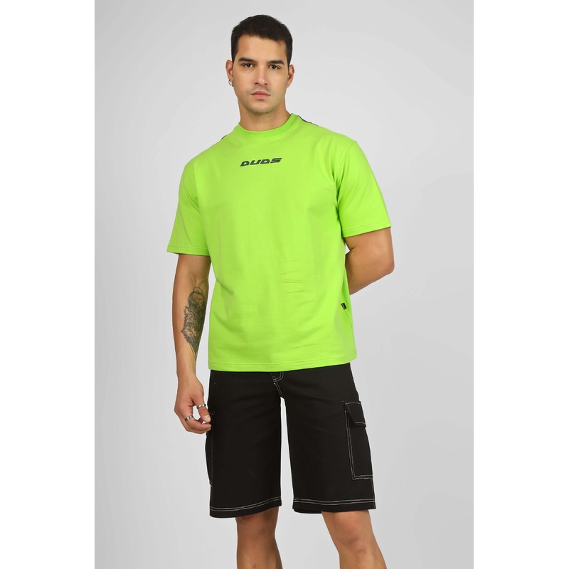 DUDS DELIGHT OVER-SIZED T-SHIRT NEON GREEN XS