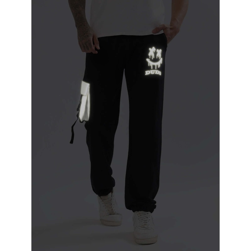 DUDS SMILEY REFLECTOR CARGO JOGGER BLACK XS