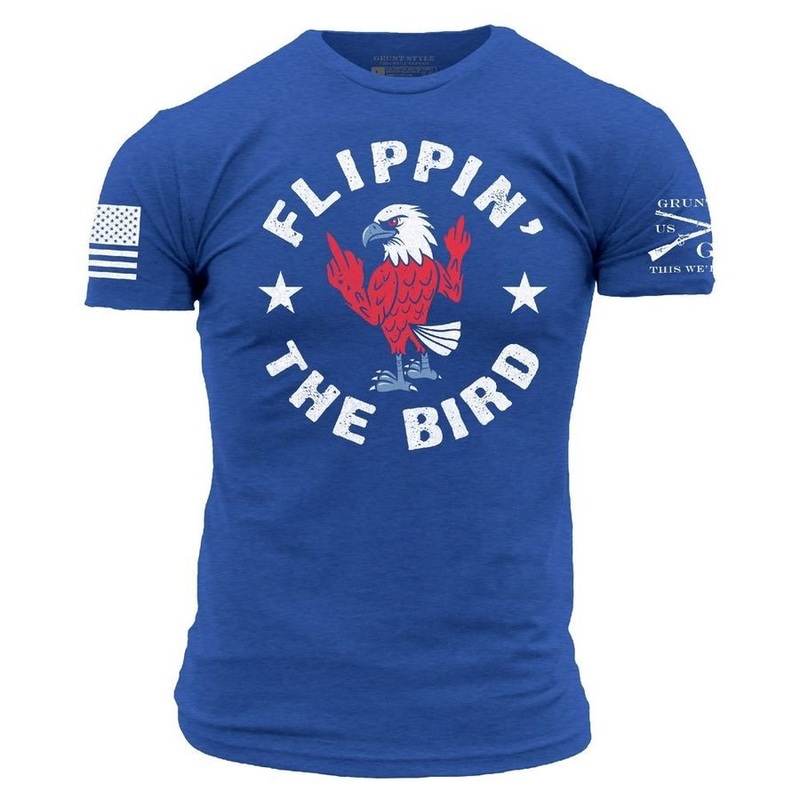 Flippin’ The Bird T-Shirt – Royal Small