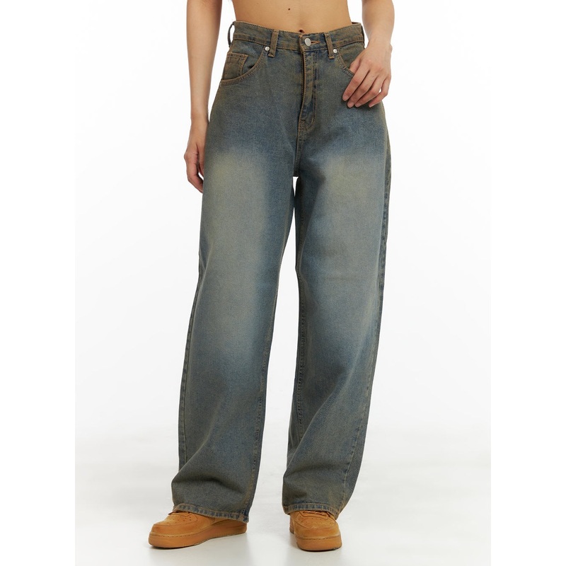 Low Rise Straight Jeans CA424 Dark blue S