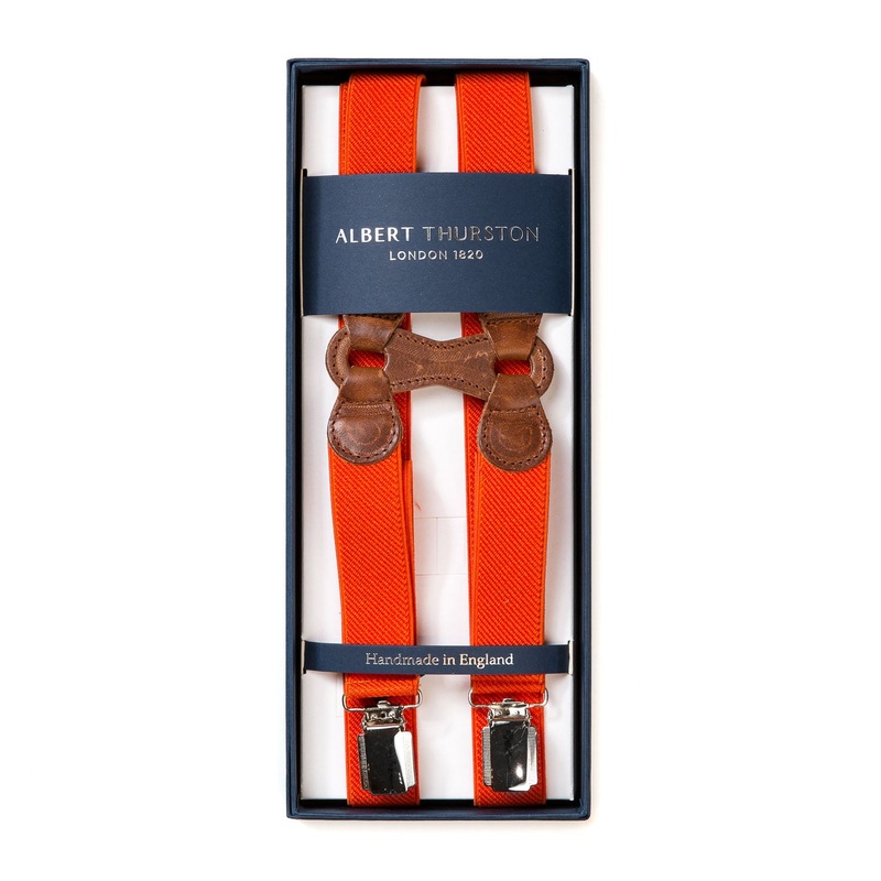 Orange Elastic Clip-On Suspenders “Infinity”